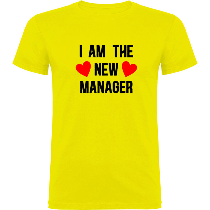 Tricou I am the new manager, Galben