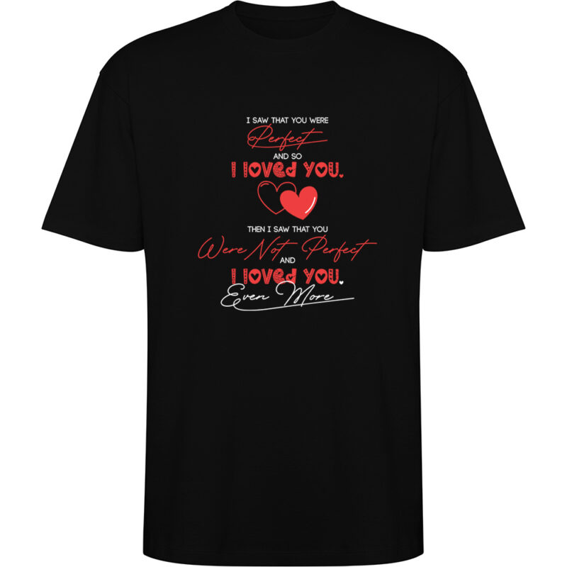 Tricou oversize I saw You perfect, Negru