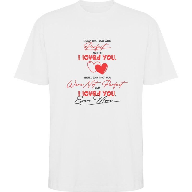 Tricou oversize I saw You perfect, Alb