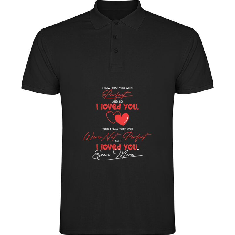 Tricou polo I saw You perfect, Negru