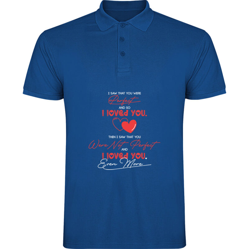 Tricou polo I saw You perfect, Albastru