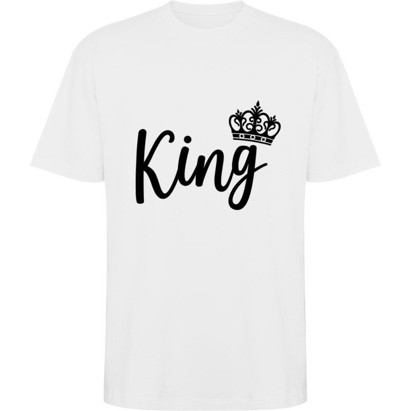 Tricou oversize King, Alb