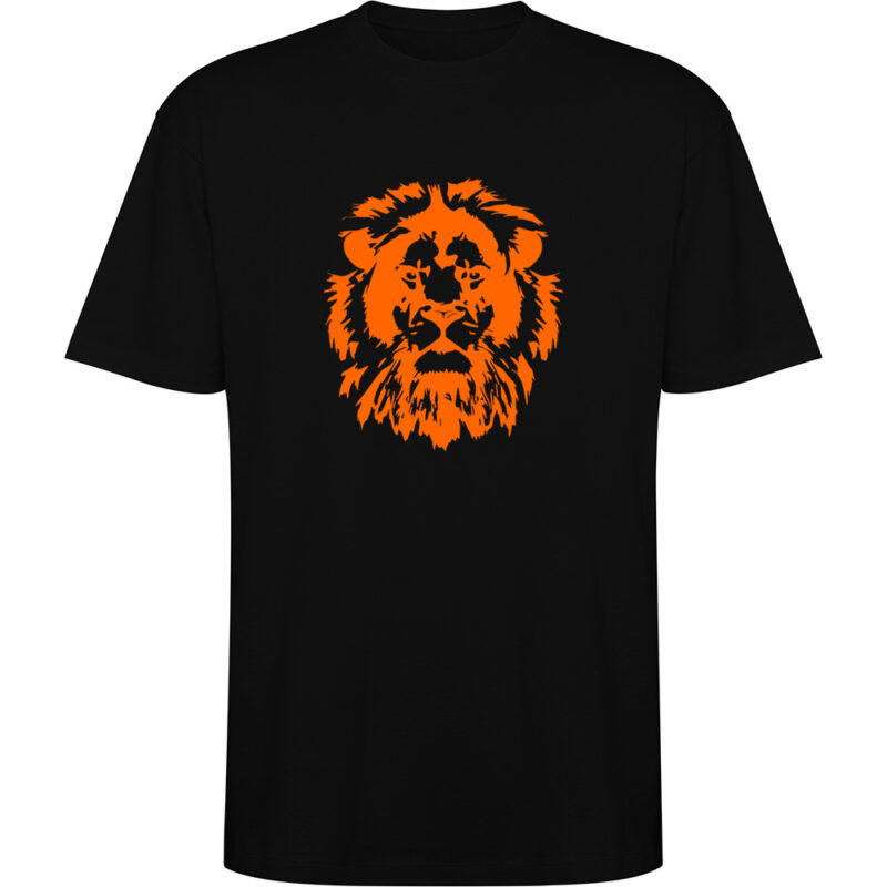 Tricou oversize Leu, Negru