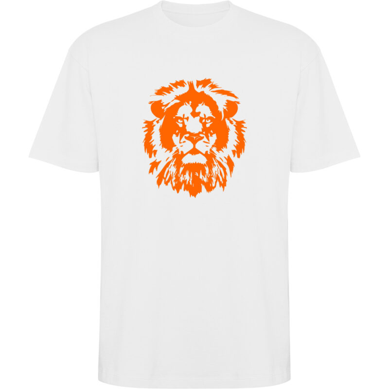 Tricou oversize Leu, Alb