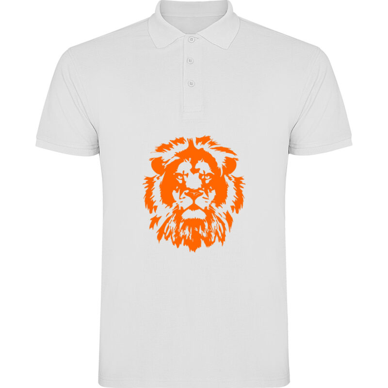 Tricou polo Leu, Alb