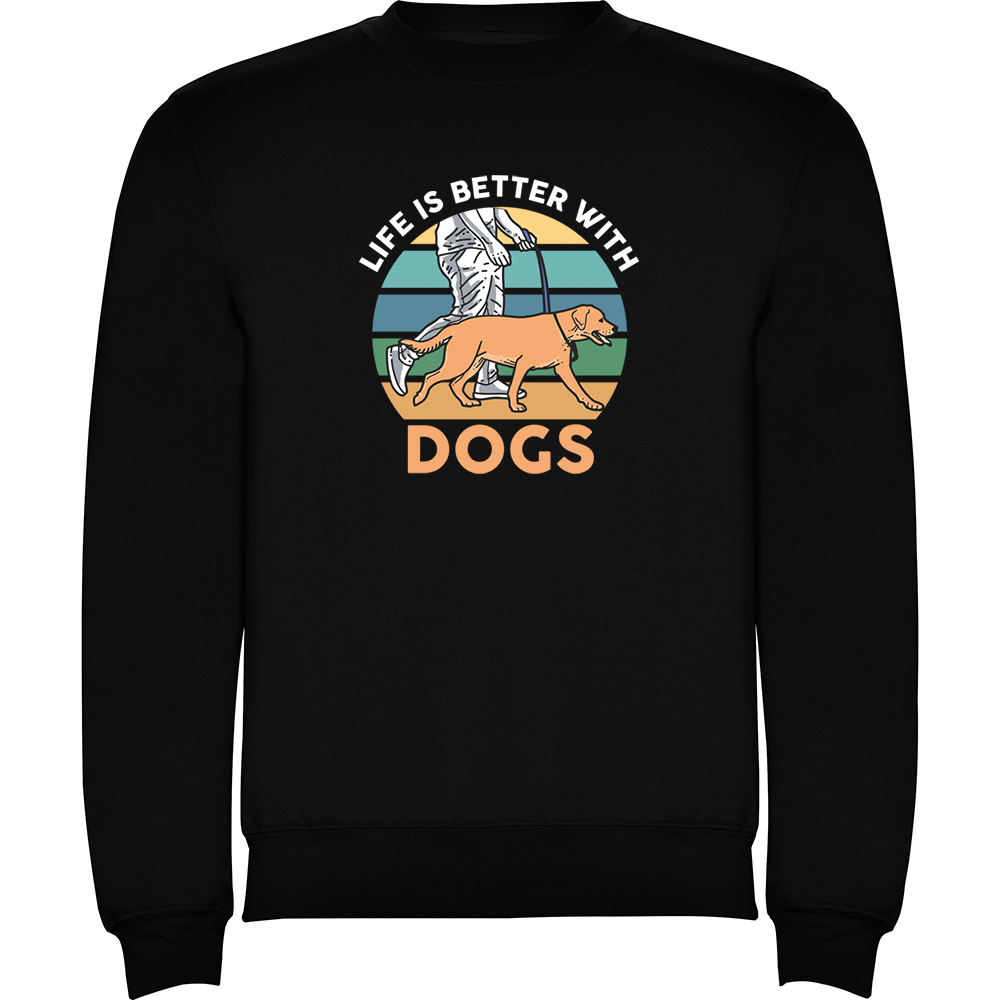 LIFEISBETTERWITHDOGS.PLV_.BLK_.jpg Pulover Life is better with dogs, Negru - imagine 1