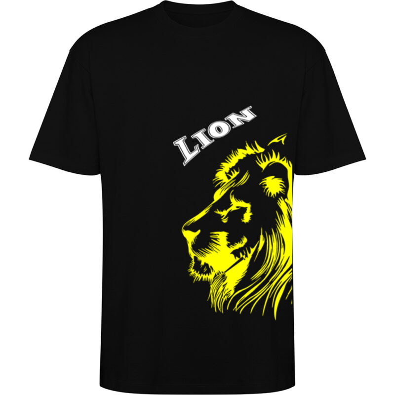 Tricou oversize Lion, Negru
