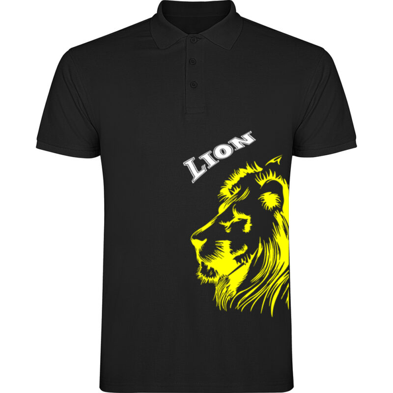 Tricou polo Lion, Negru