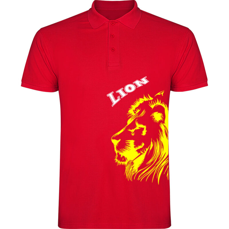 Tricou polo Lion, Roșu