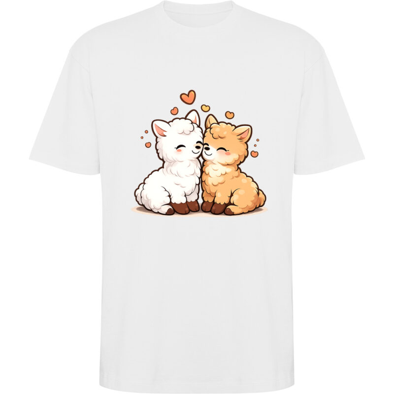 Tricou oversize Love (Alpaca), Alb