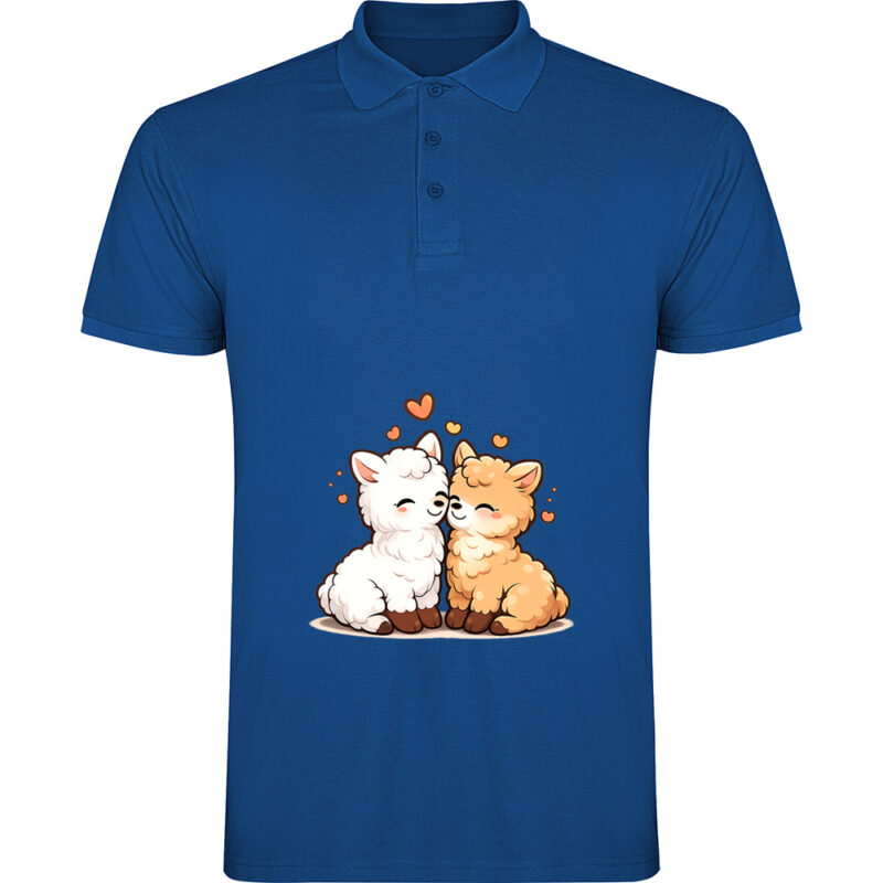 Tricou polo Love (Alpaca), Albastru