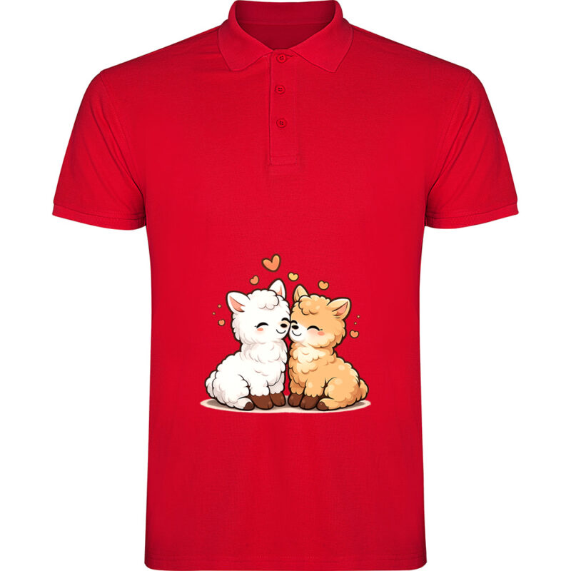 Tricou polo Love (Alpaca), Roșu