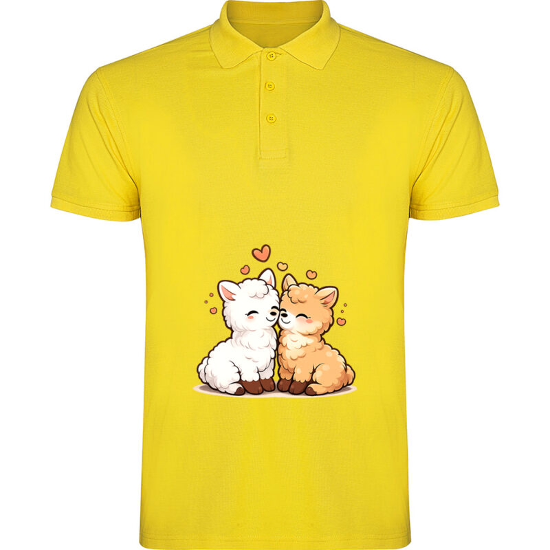 Tricou polo Love (Alpaca), Galben