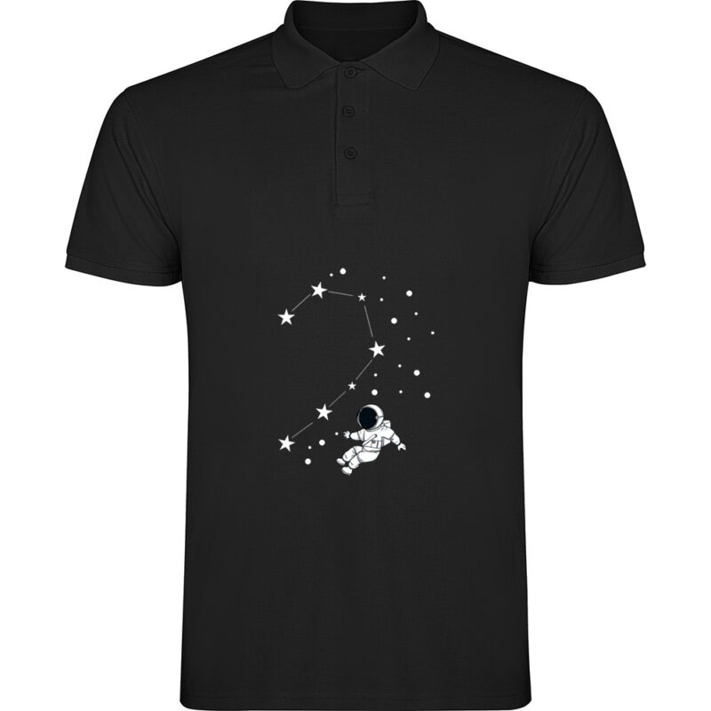 Tricou polo Love Constelation - El, Negru