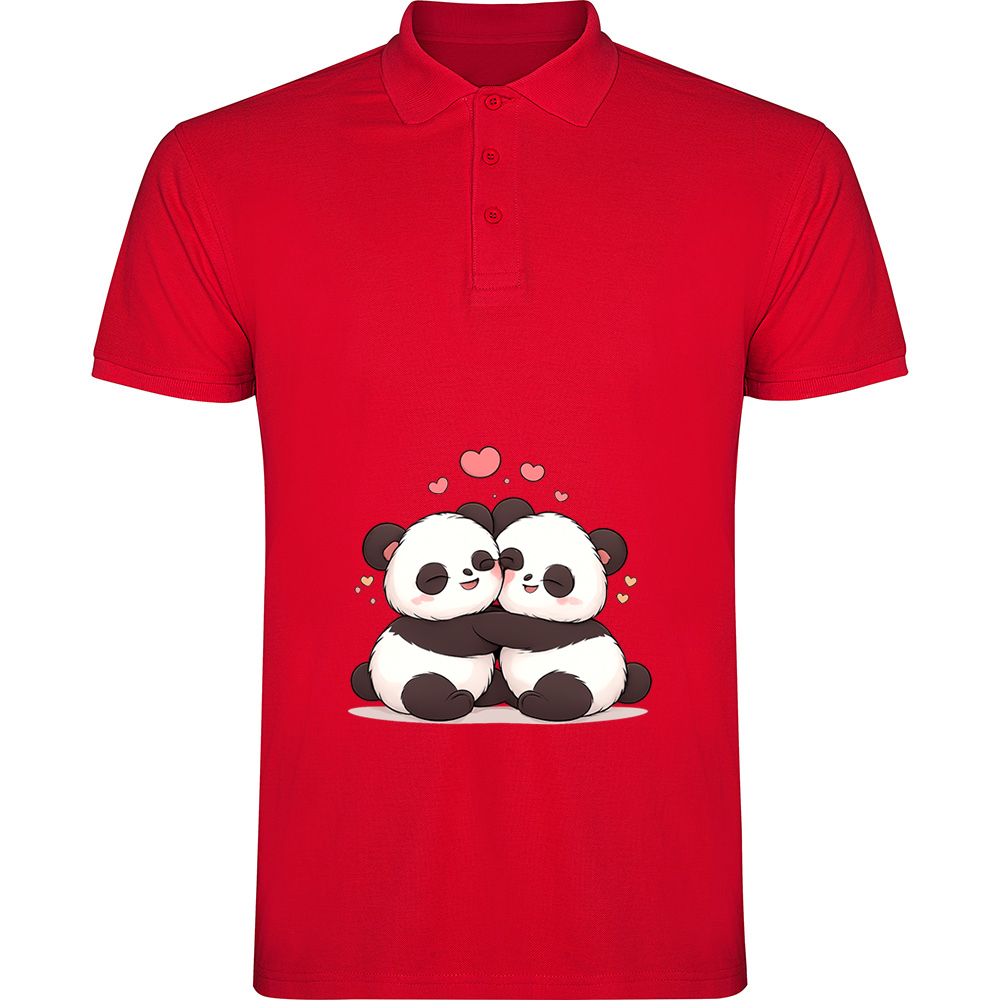 LOVEPANDA.TP_.RED_.jpg Tricou polo Love (Panda), Roșu - imagine 1