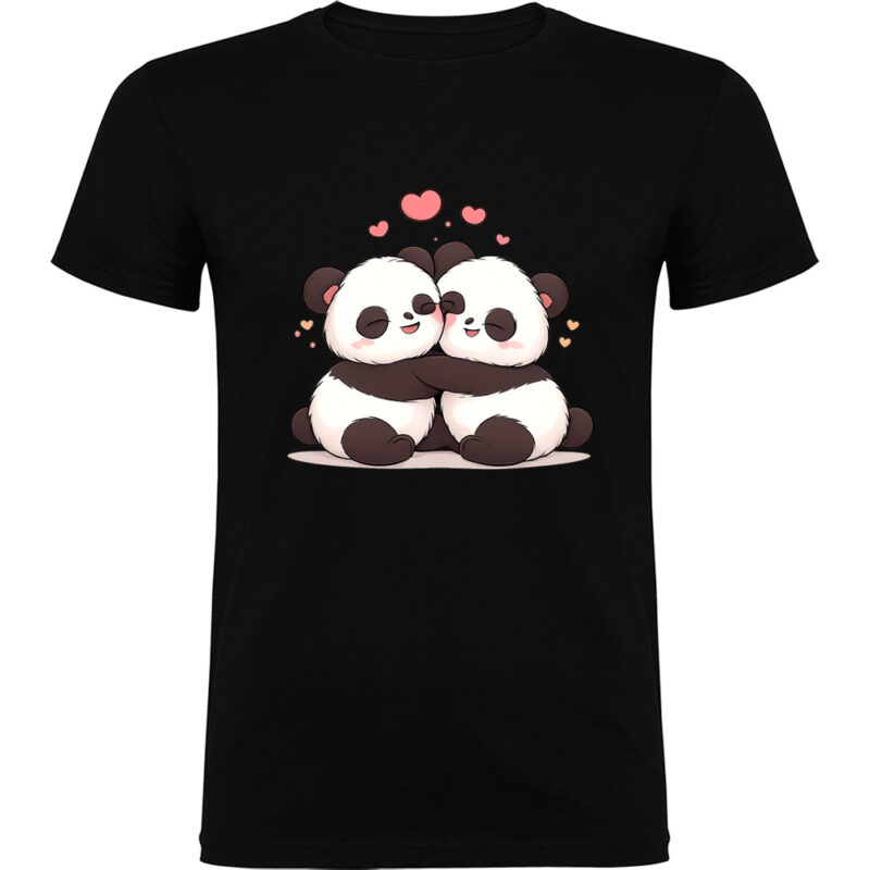 Tricou Love (Panda), Negru