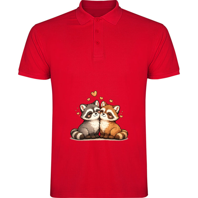 Tricou polo Love (Ratoni), Roșu
