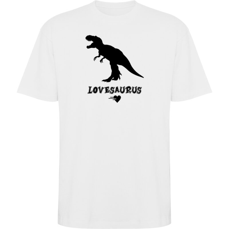 Tricou oversize Lovesaurus, Alb
