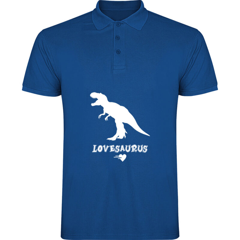 Tricou polo Lovesaurus, Albastru