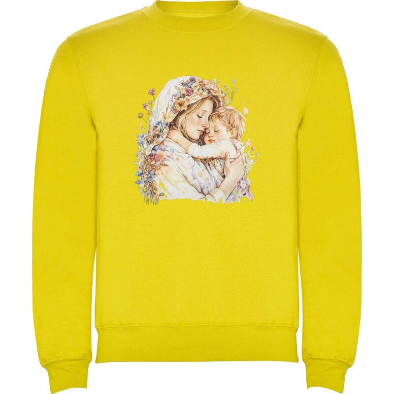 Pulover copii Mama cu Baiat (model 2), Galben
