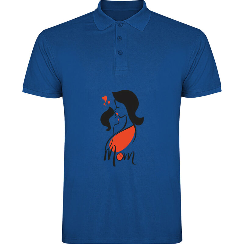 Tricou polo Mama cu Fata, Albastru
