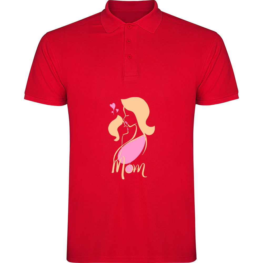 MAMACUFATA.TP_.RED_.jpg Tricou polo Mama cu Fata, Roșu - imagine 1