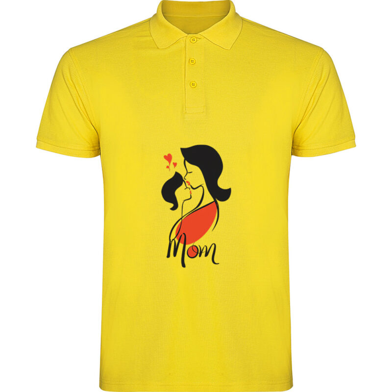 Tricou polo Mama cu Fata, Galben