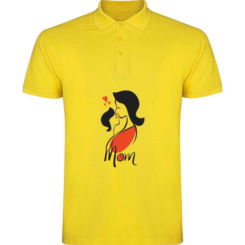 MAMACUFATA.TP_.YEL_.jpg Tricou polo Mama cu Fata, Galben - imagine 1