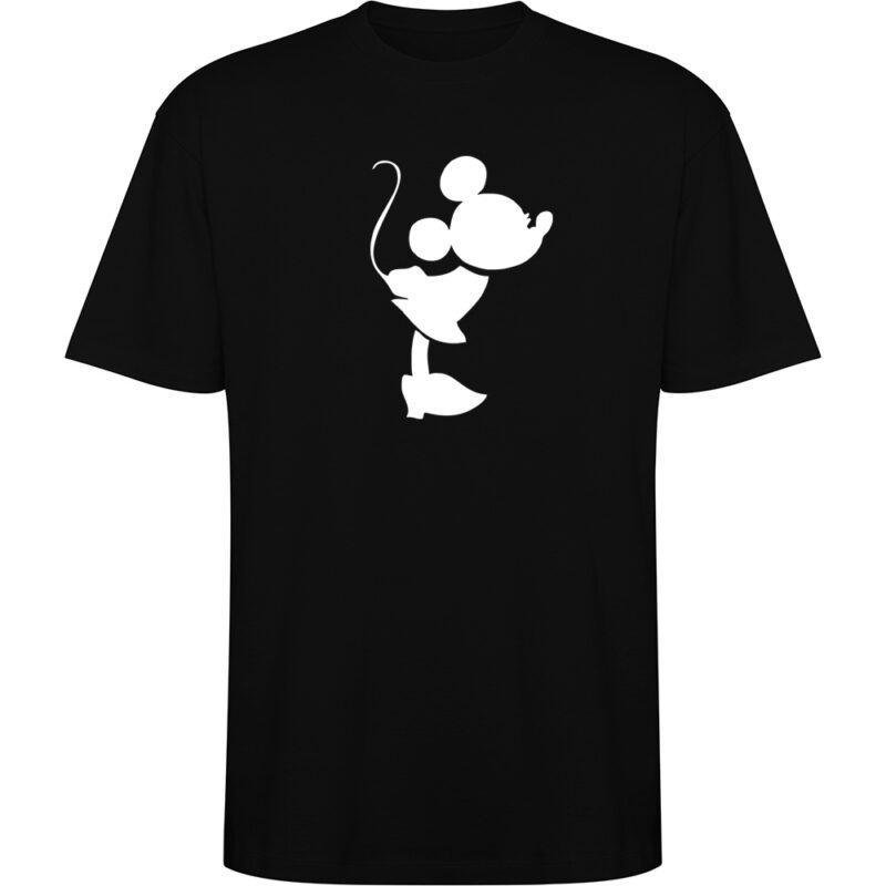 Tricou oversize Mickey and Minnie Love - Ea, Negru