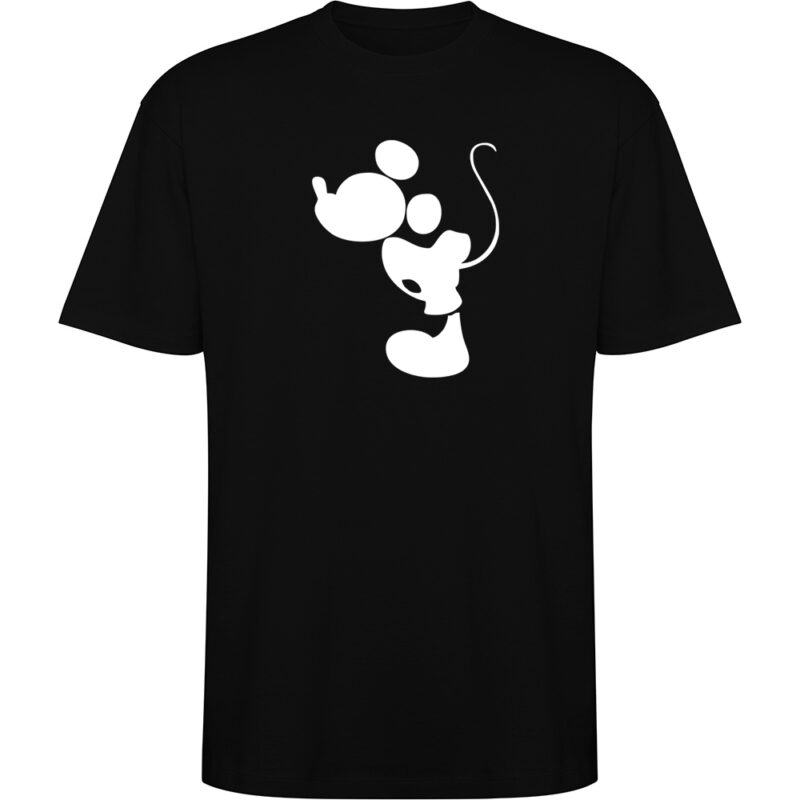 Tricou oversize Mickey and Minnie Love - El, Negru