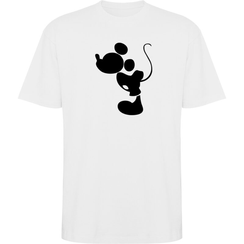 Tricou oversize Mickey and Minnie Love - El, Alb