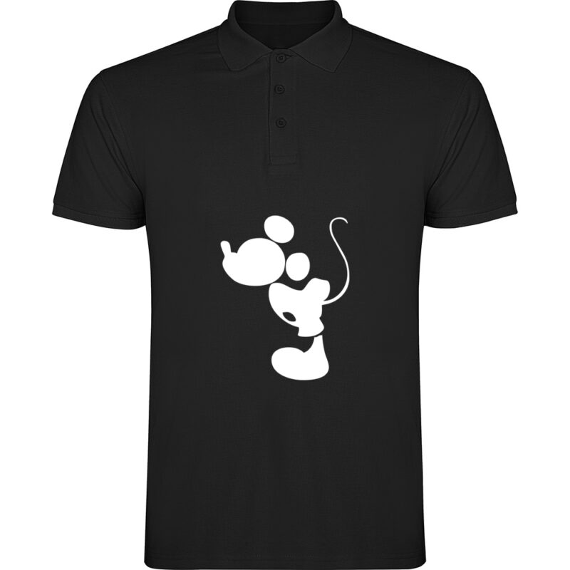 Tricou polo Mickey and Minnie Love - El, Negru