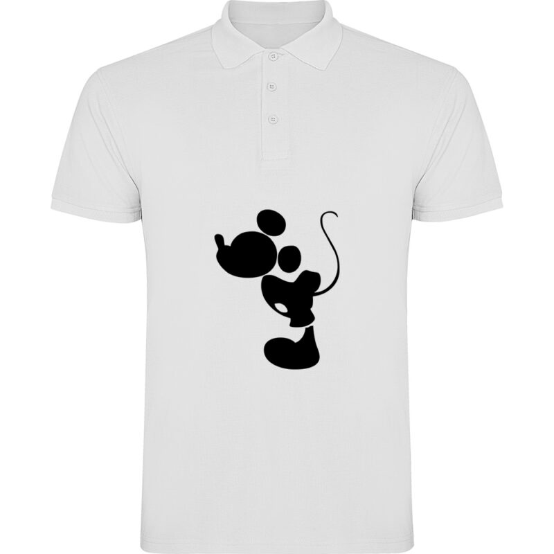 Tricou polo Mickey and Minnie Love - El, Alb