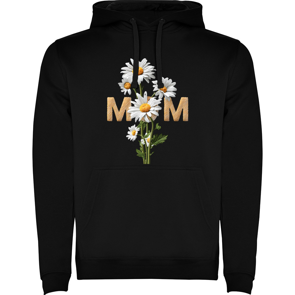 MOMFLORI.HAN_.BLK_.jpg Hanorac Mom (Flori), Negru - imagine 1