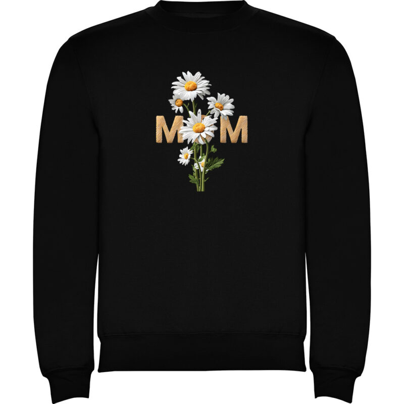 Pulover Mom (Flori), Negru