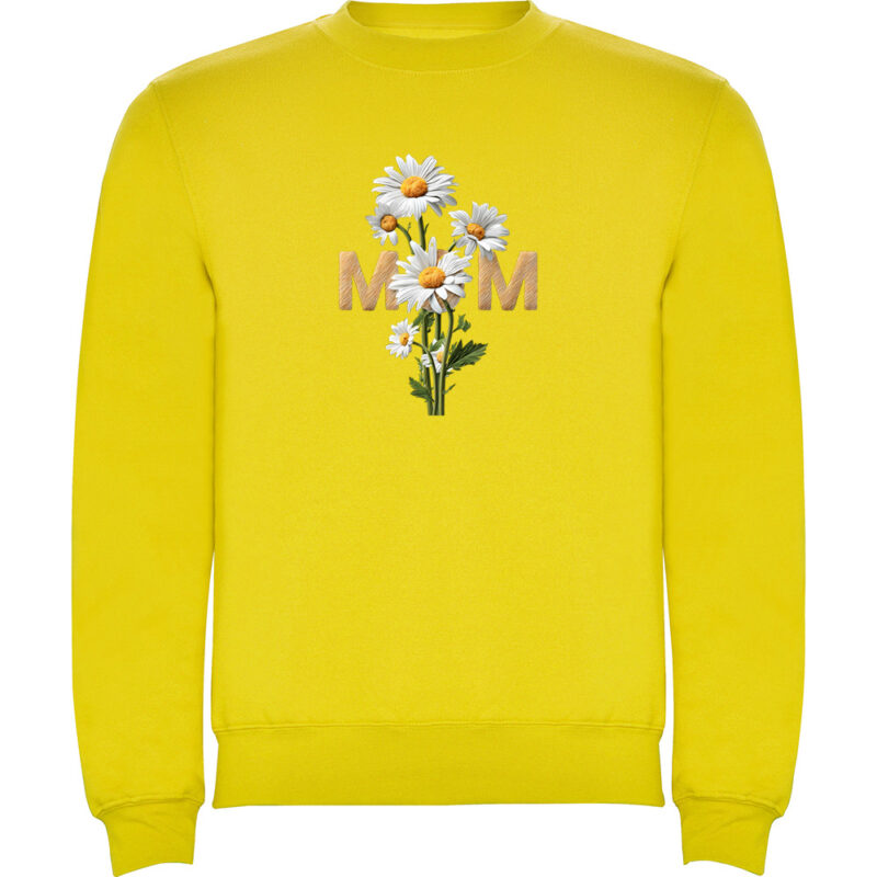 Pulover Mom (Flori), Galben