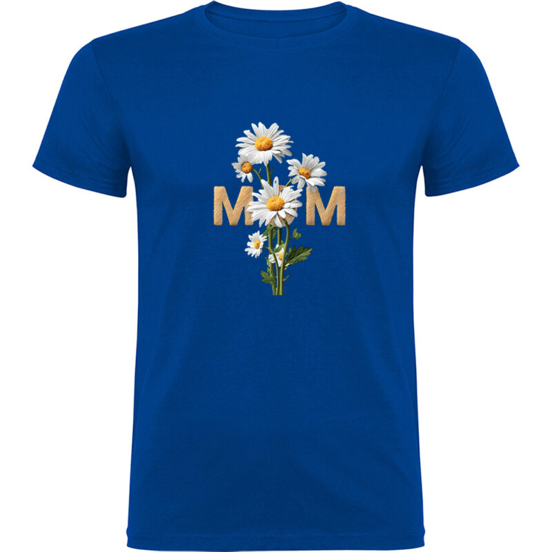 Tricou Mom (Flori), Albastru