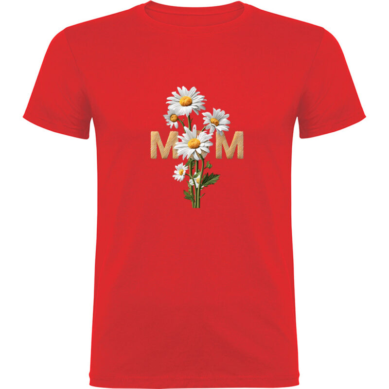Tricou Mom (Flori), Roșu