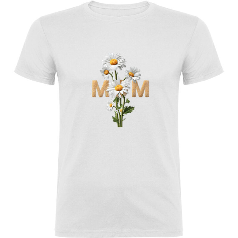 Tricou Mom (Flori), Alb