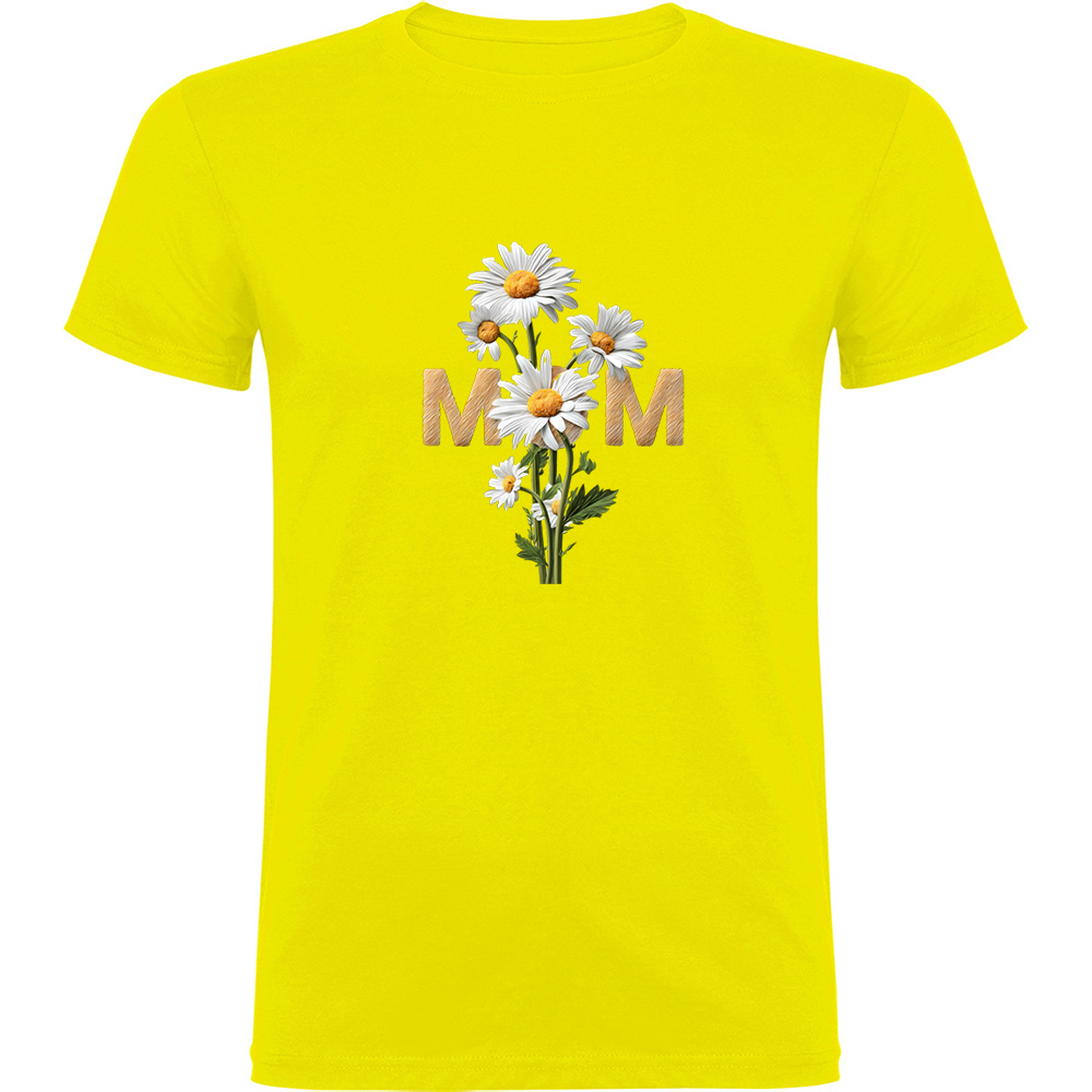 MOMFLORI.TR_.YEL_.jpg Tricou Mom (Flori), Galben - imagine 1