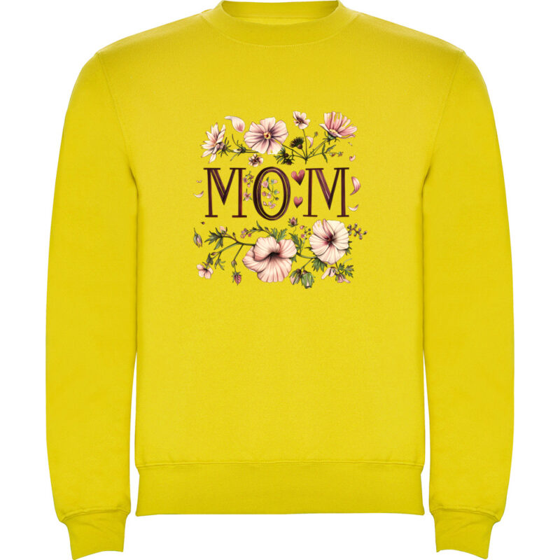 Pulover copii Mom (Flori 2), Galben