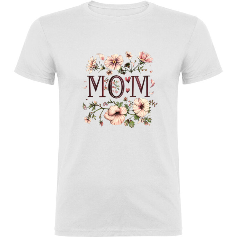 Tricou Mom (Flori 2), Alb