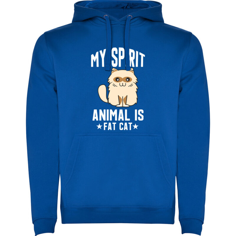 Hanorac My spirit animal is fat cat, Albastru