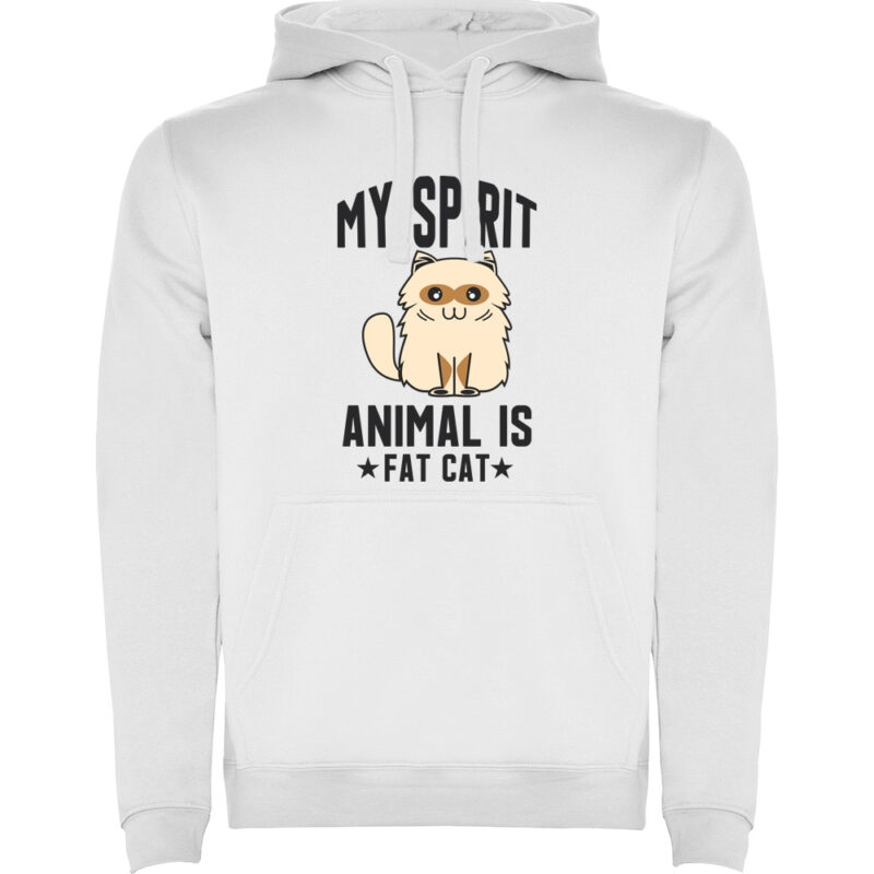 Hanorac My spirit animal is fat cat, Alb