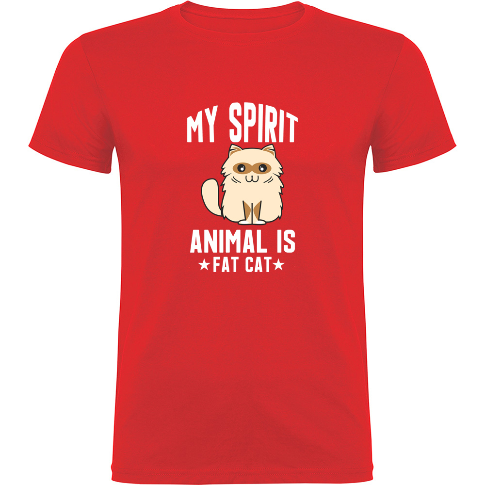 MYSPIRITANIMALISFATCAT.TR_.RED_.jpg Tricou My spirit animal is fat cat, Roșu - imagine 1