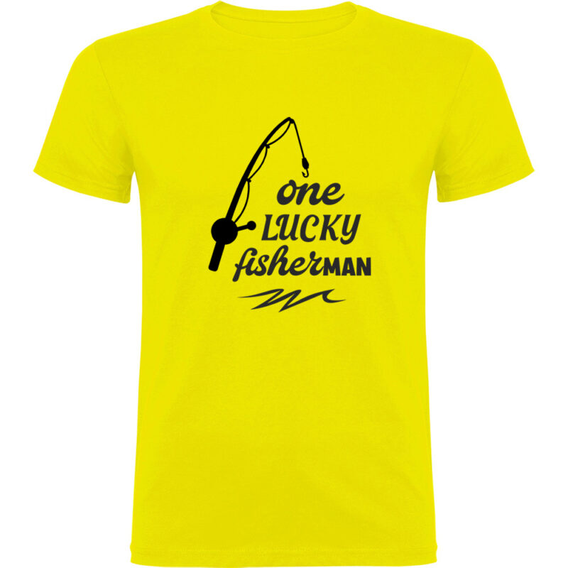 Tricou One lucky fisherman, Galben