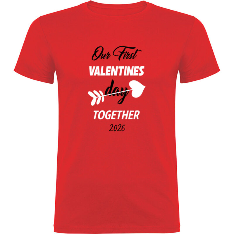 Tricou Our first Valentines Day, Roșu
