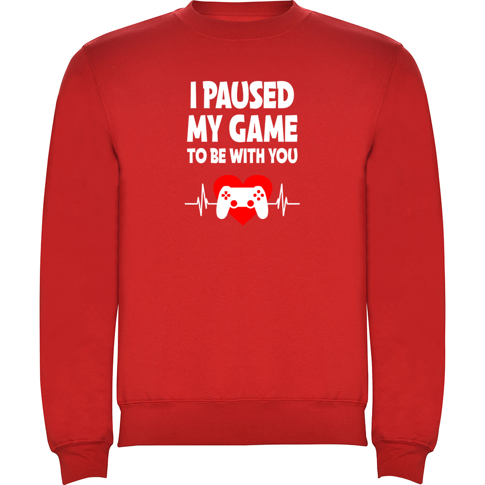 PAUSEDMYGAMETOBEWITHYOU.PLV_.RED_.jpg Pulover Paused my game to be with you, Roșu - imagine 1