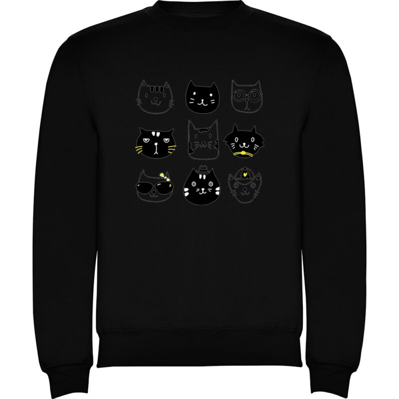 Pulover copii Pisici, Negru
