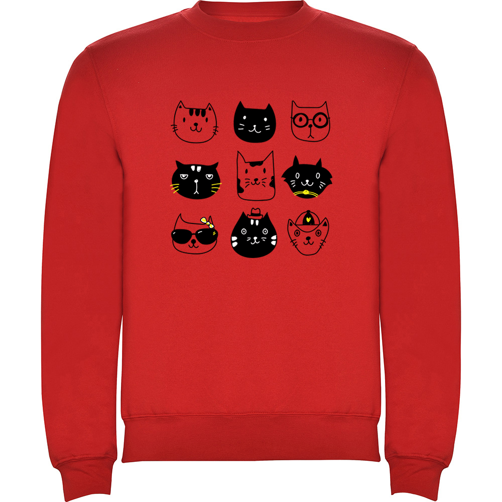 PISICI.PLV_.RED_.jpg Pulover Pisici, Roșu - imagine 1